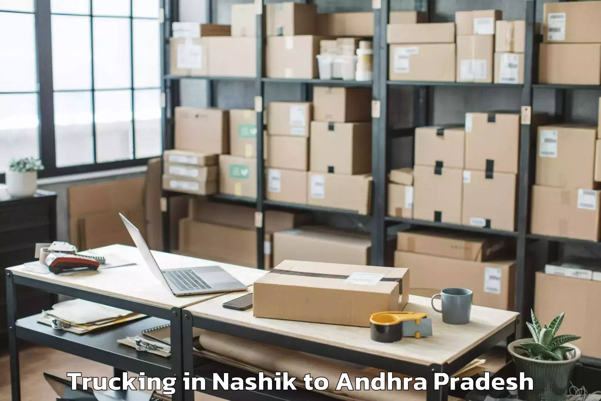 Leading Nashik to Nidamarru Trucking Provider